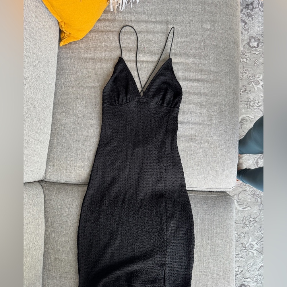 Elegant Black Cris-cross back Dress-never worn